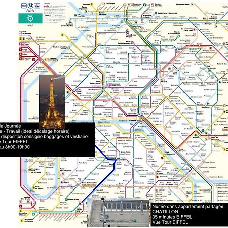 Eiffel Citea Access Dayroom Espace Paris Sans Nuitee Et Chambre Partagee Chatillon Nuitee -- Repos Journee Ou Espace Travail 8-19H Proche Tour Eiffel Ou Usage Bureau A L'Heure En Journee -- Nuitee Chatillon Avenue 파리 외부 사진
